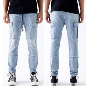Pacsun cargo denim jeans drawstring ankle size medium